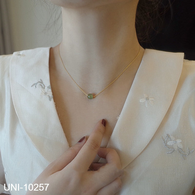 UNI-10257 - Lime Stone Gold - Necklace Style 2