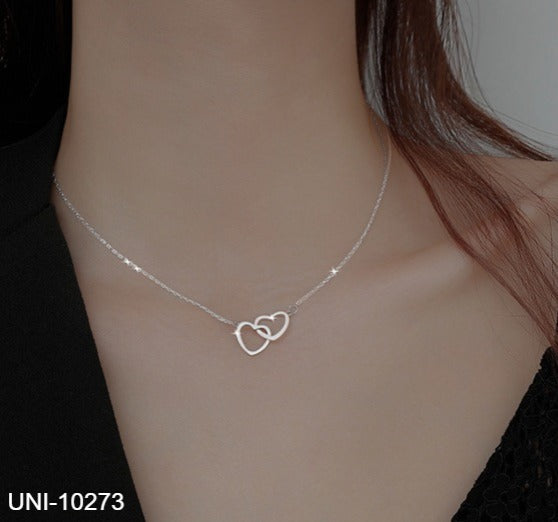 UNI-10273 -  Heart Silver - Necklace