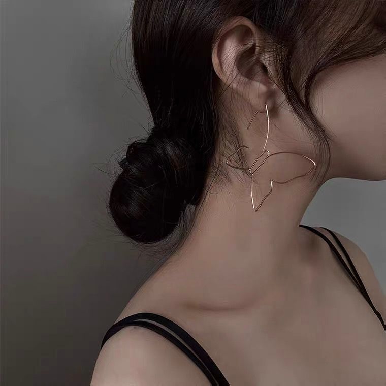 UNI-10006 - Butterfly Foiled Large - Earring