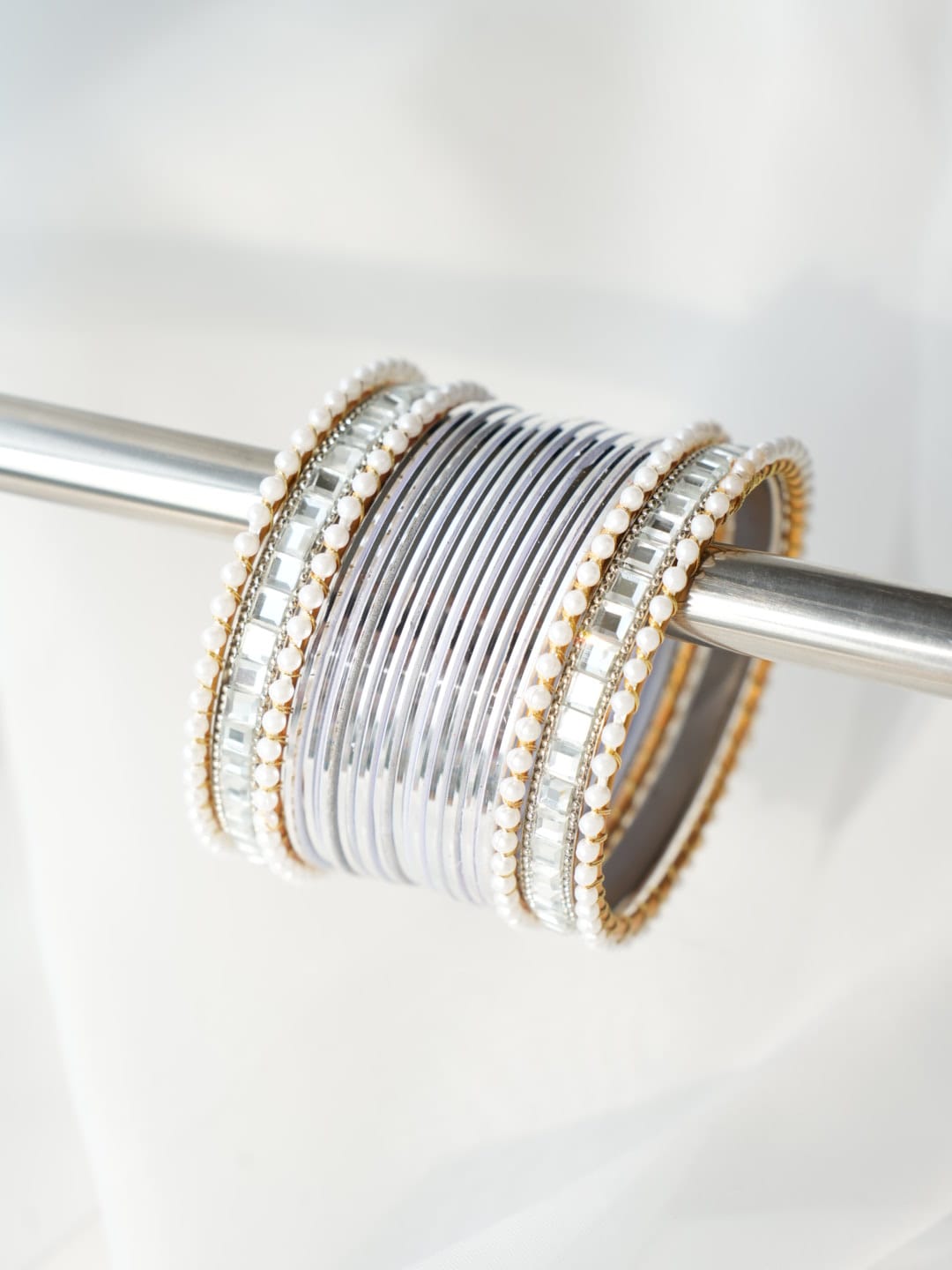 CH-50 - Classy Deep Grey Blue Bangles - Choorian Set