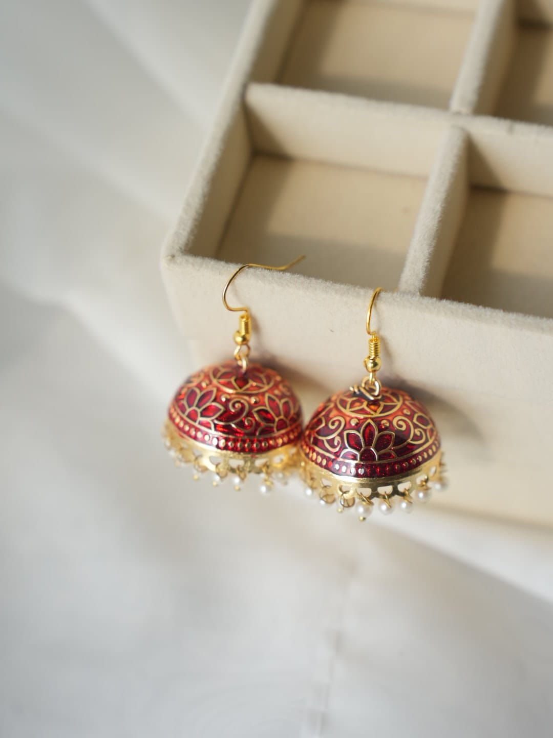 JH-4 - Pearly Jhumka Large - Earring Style 4