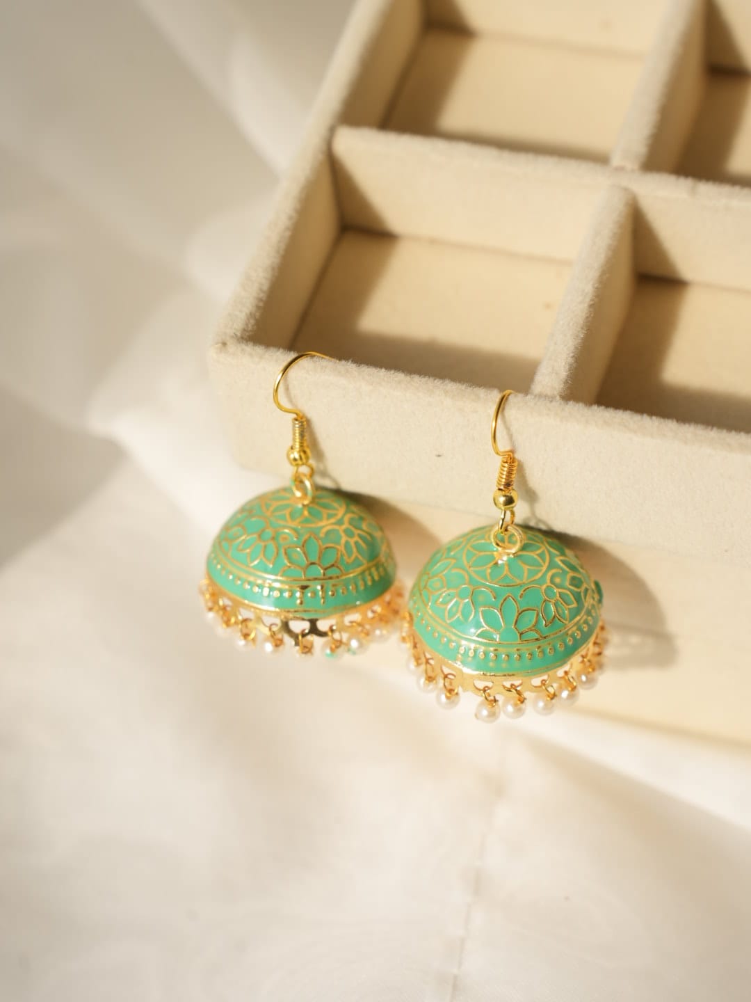 JH-3 - Pearly Jhumka Large - Earring Style 3