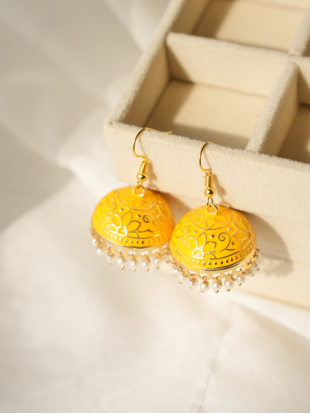 JH-2 - Pearly Jhumka Large - Earring Style 2