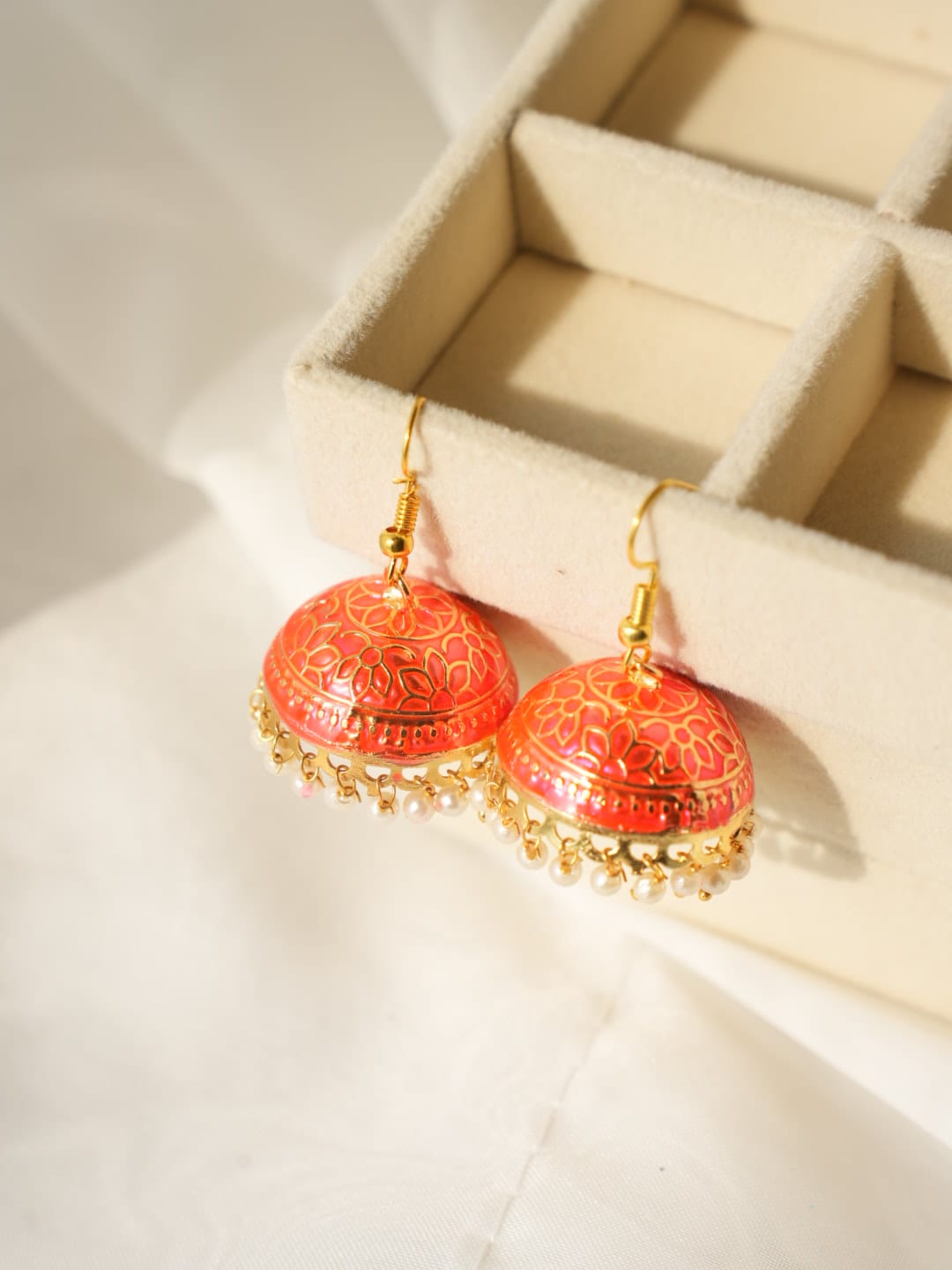JH-6 - Pearly Jhumka Large - Earring Style 6