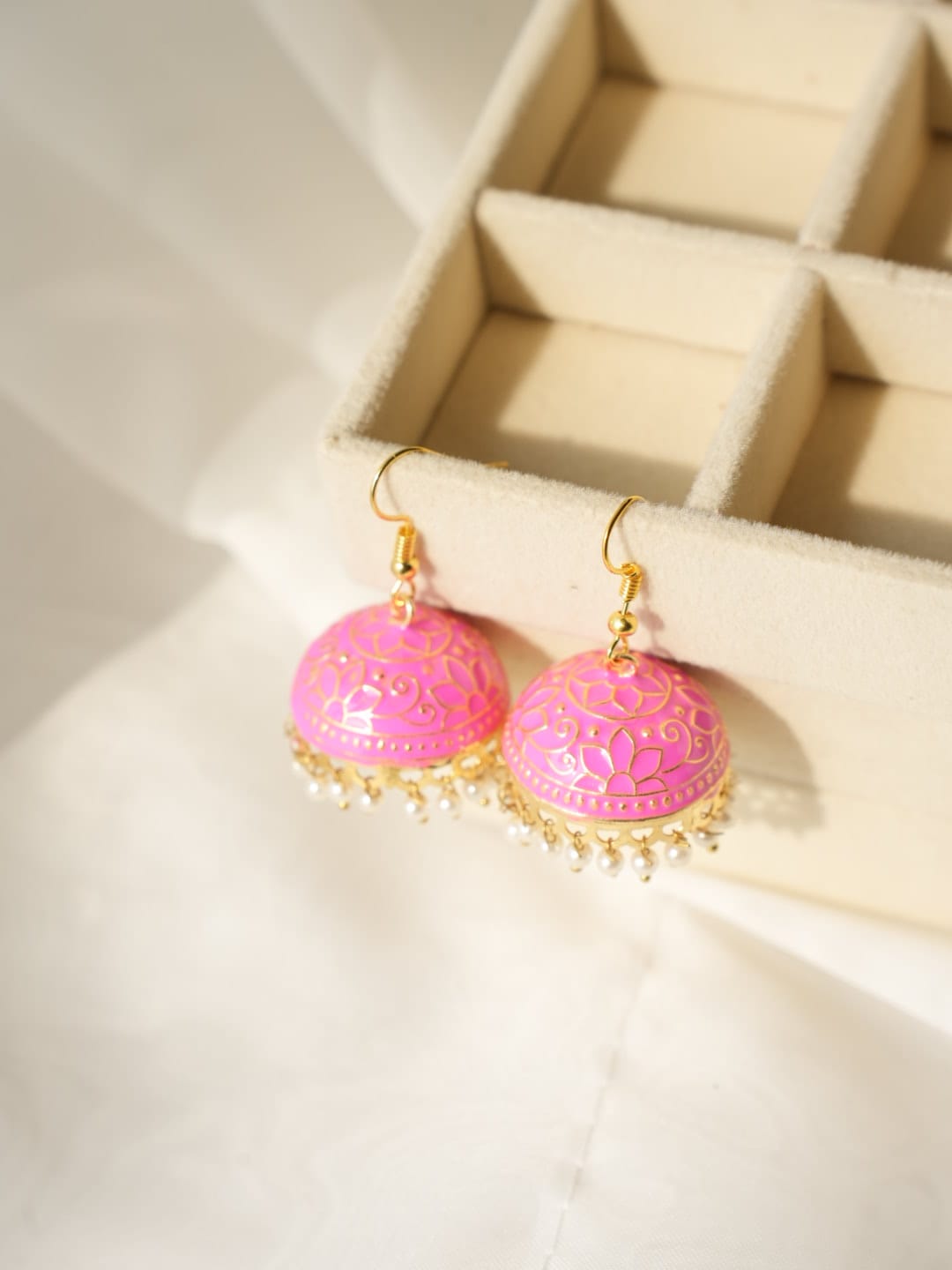 JH-7 - Pearly Jhumka Large - Earring Style 7