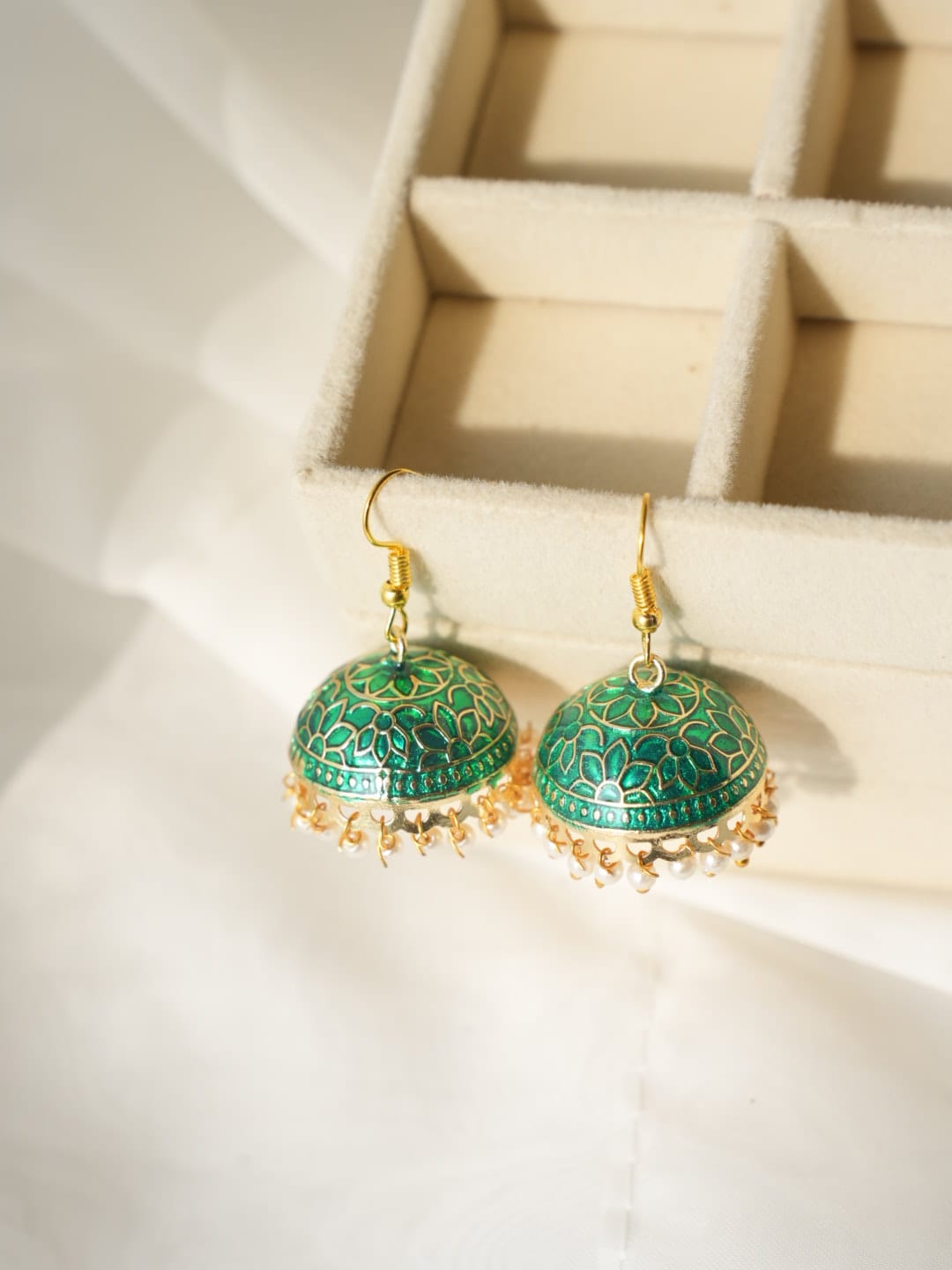 JH-10 - Pearly Jhumka Large - Earring Style 10