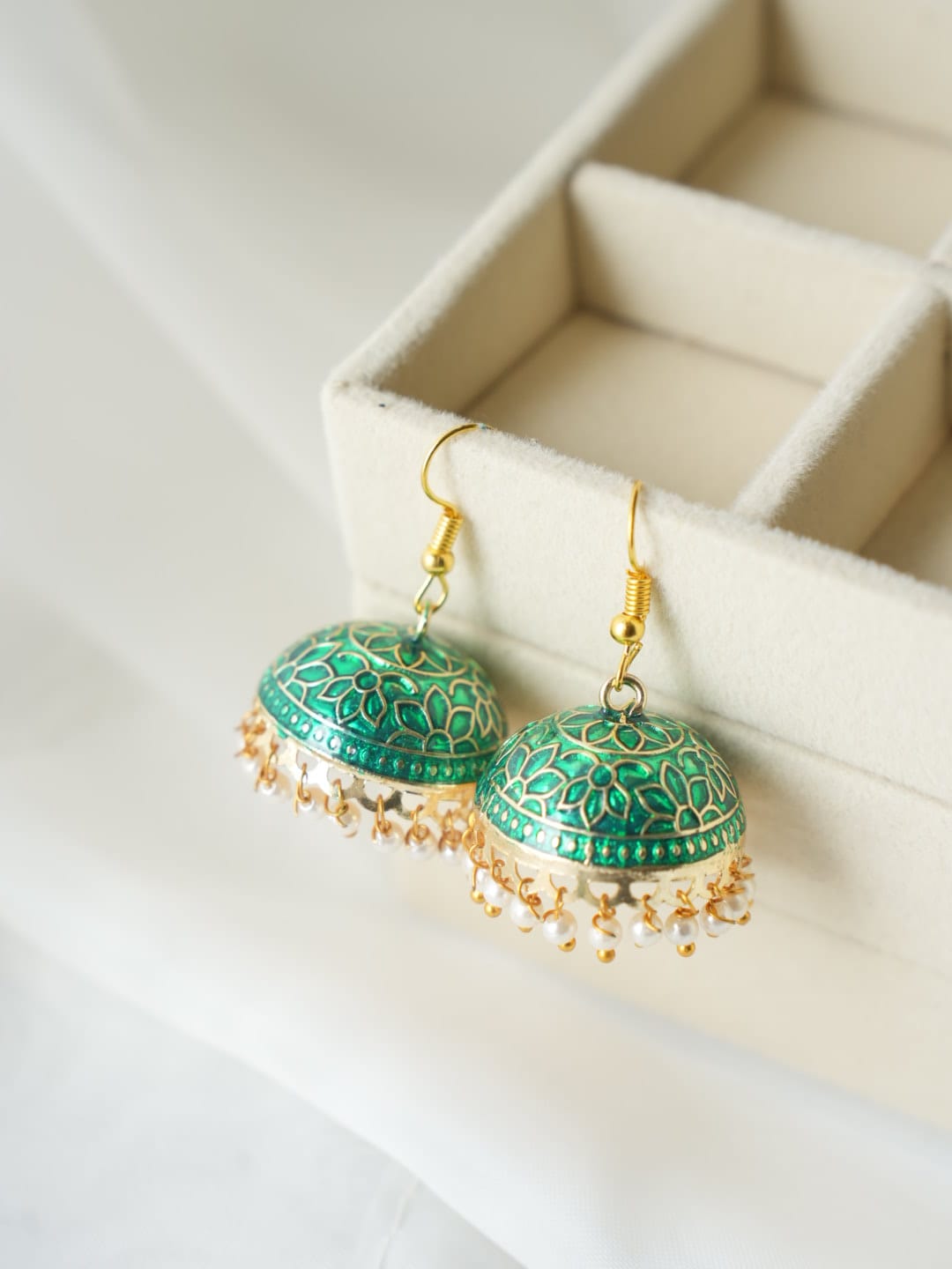 JH-14 - Pearly Jhumka Large - Earring Style 14
