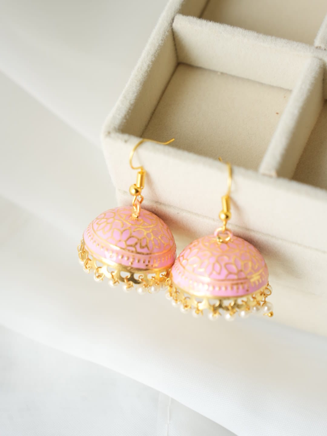 JH-16 - Pearly Jhumka Large - Earring Style 16