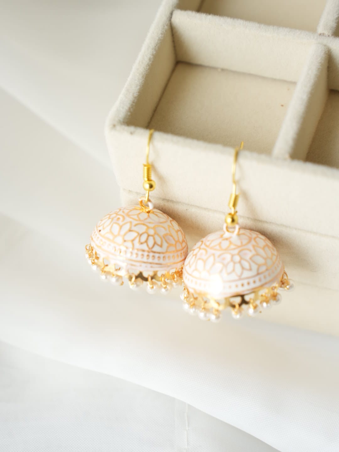 JH-17 - Pearly Jhumka Large - Earring Style 17