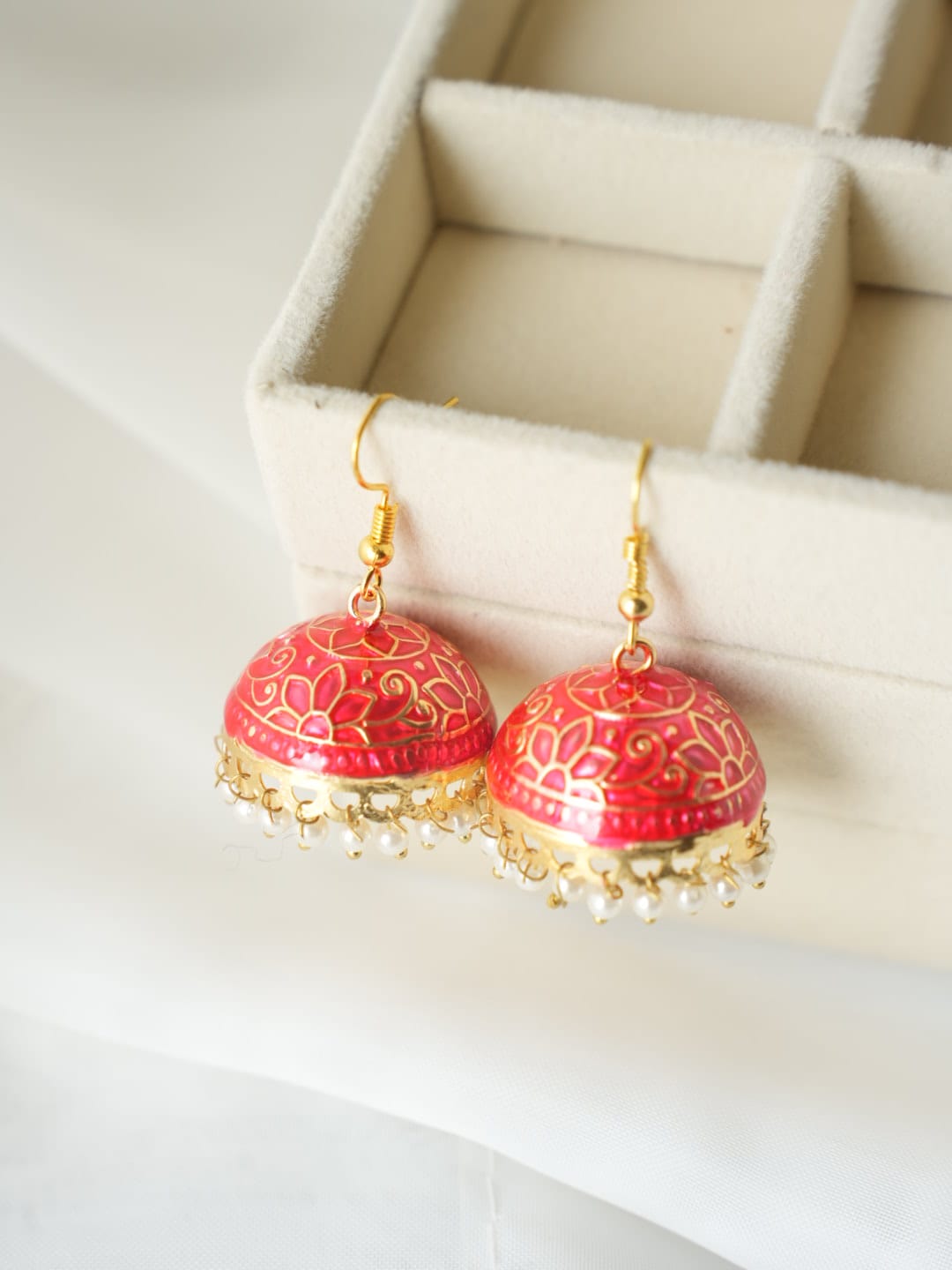 JH-18 - Pearly Jhumka Large - Earring Style 18