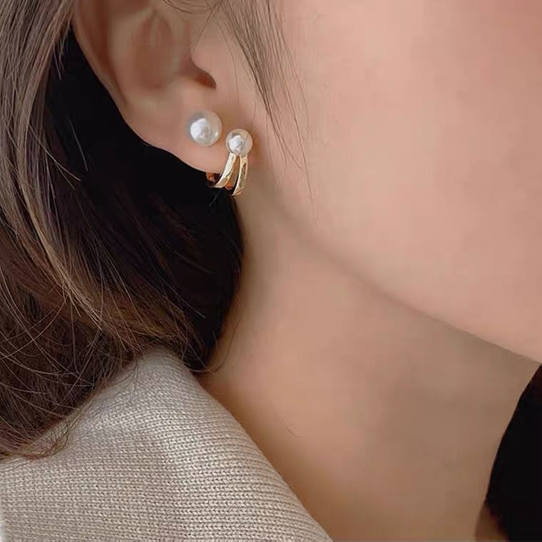 UNI-10220- Pearl Gold - Earring