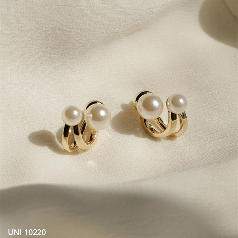 UNI-10220- Pearl Gold - Earring