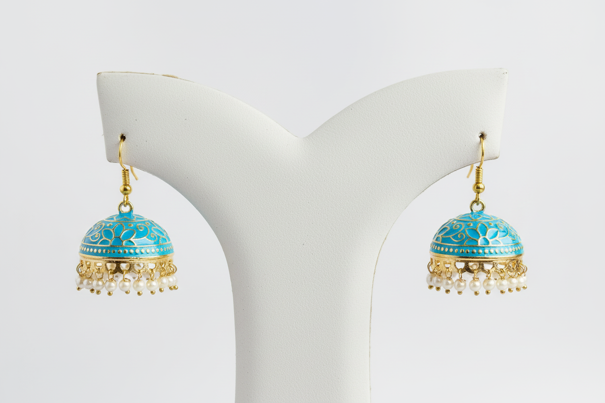 JH-48 - Pearly Jhumka Large - Earring Style 20