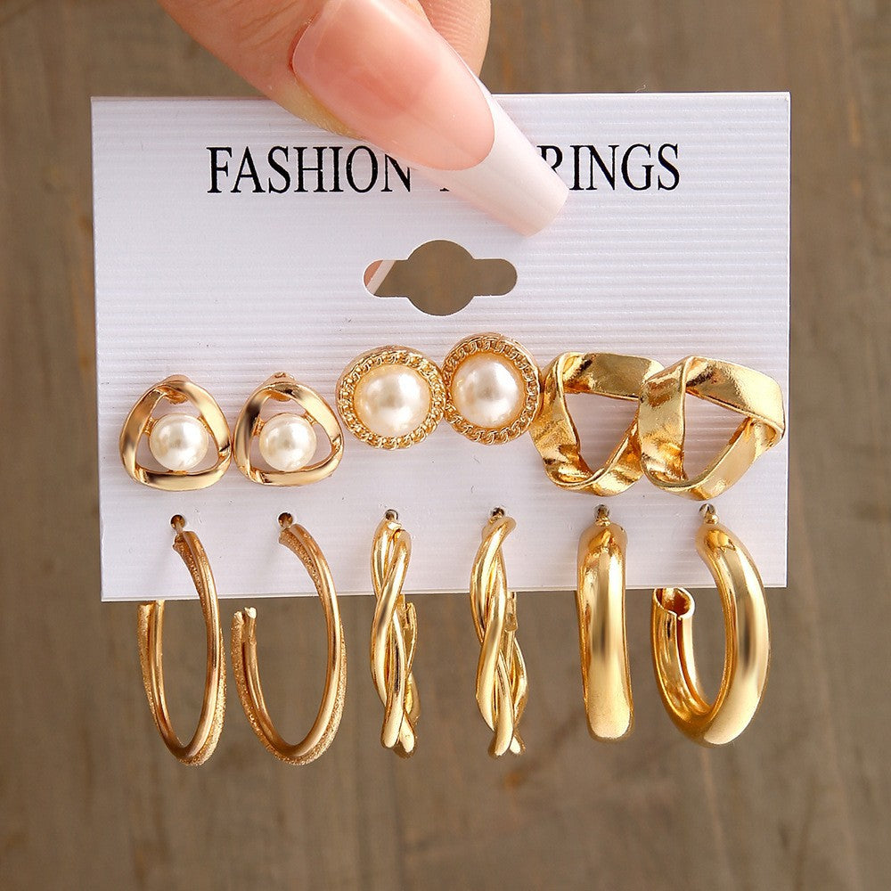 UNI-10622 - Fancy Hoop - Earrings Set Style 4