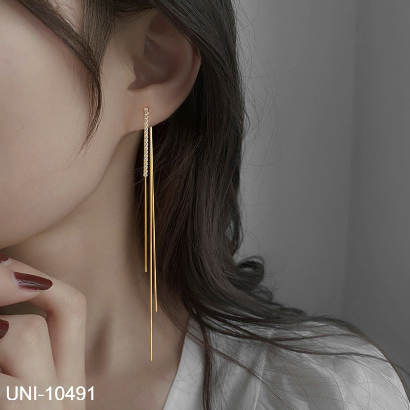 UNI-10491 - Dangling Gold - Earring