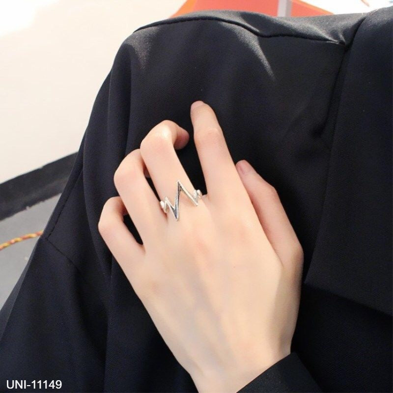 UNI-11149 - Heartbeat Pulse Silver - Ring