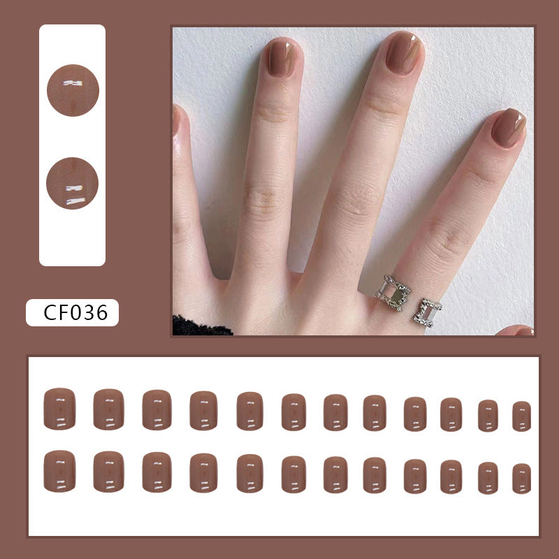 N-108 - Cinnamon Brown - Press On Nail Set Of 24