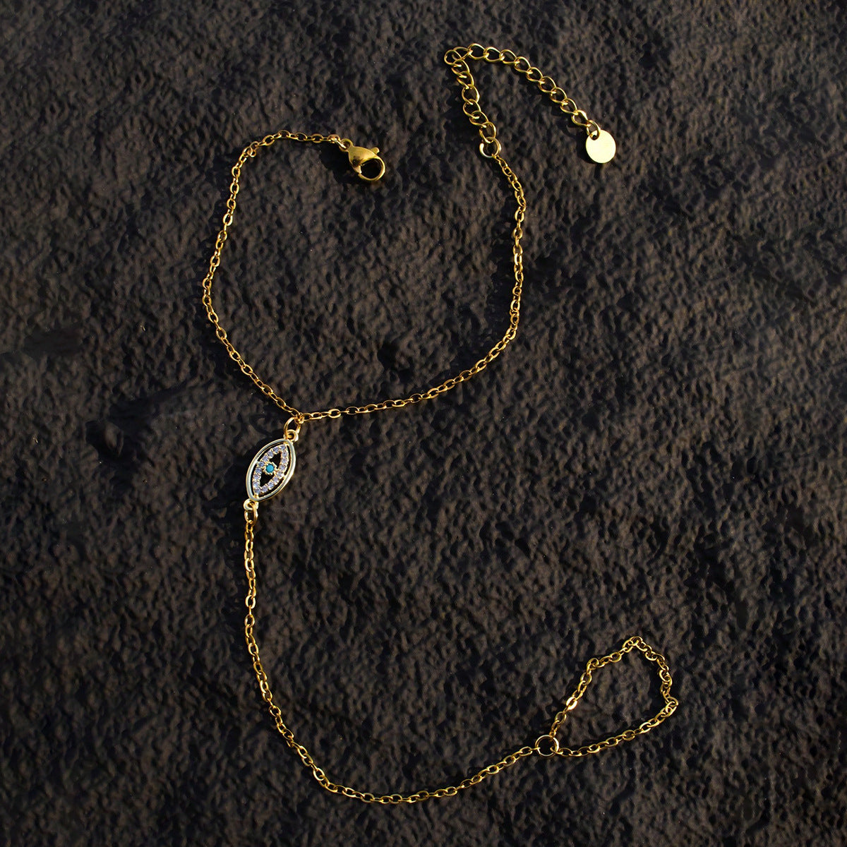 SS-12185 - Diamond Eye Gold - Hand Chain
