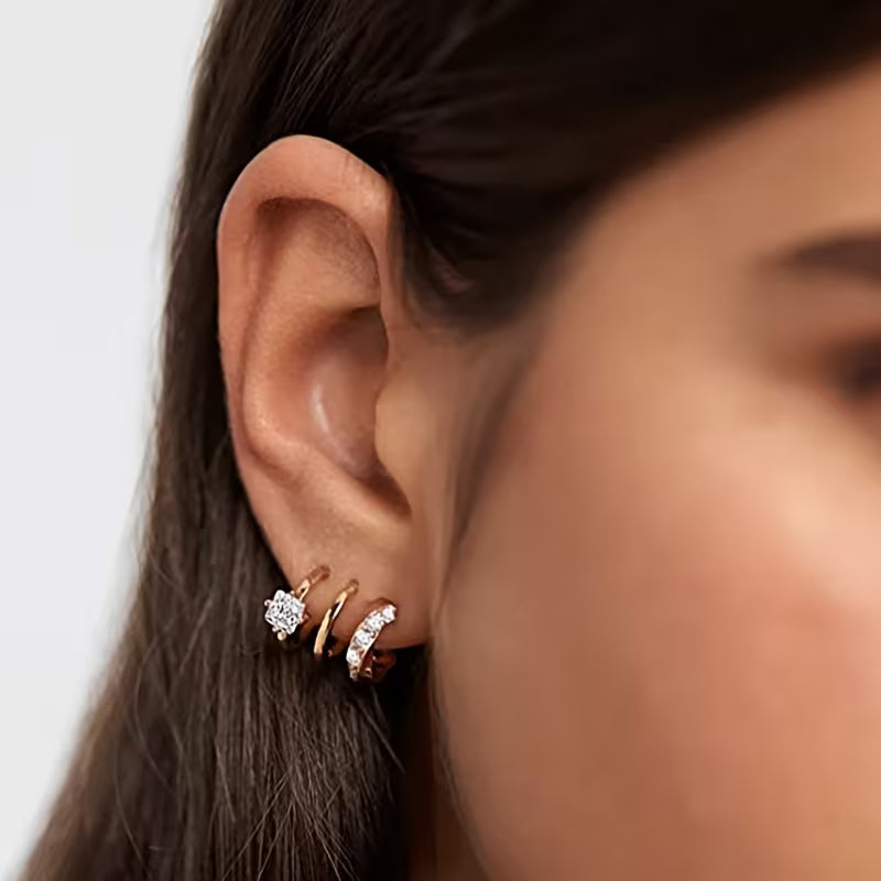 UNI-11339-1 -Gold Diamonds Star Faux - Earring