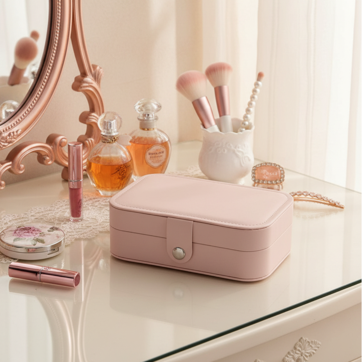 JJ - 11024 - Beige Large - Jewelry Box