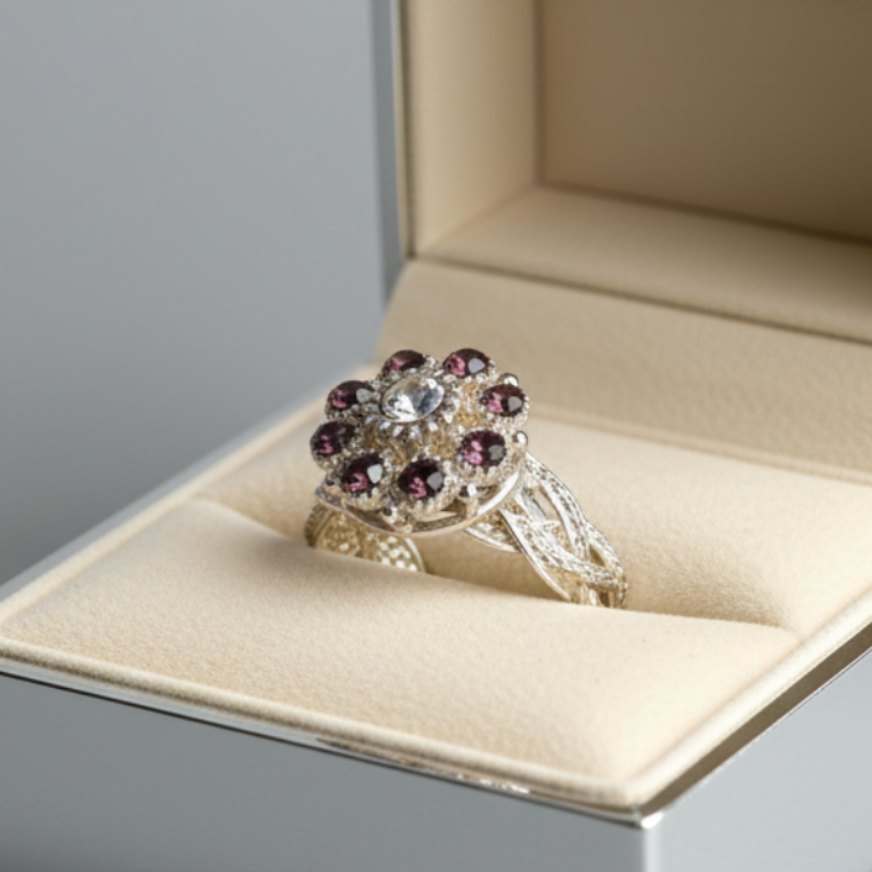 R-109 - Diamonds Silver - Ring