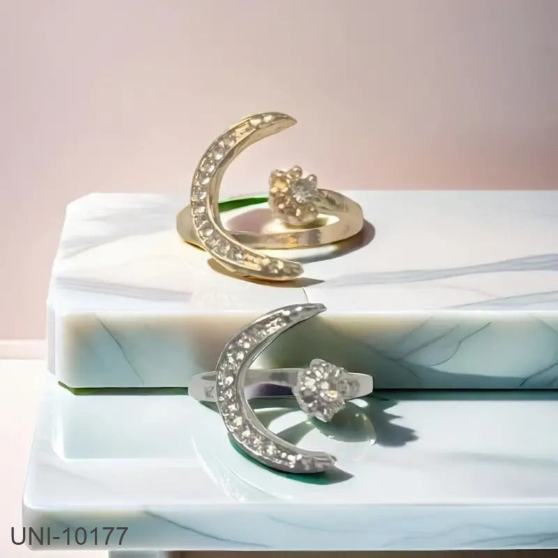 UNI-10177 - Moon Gold & Silver - Ring