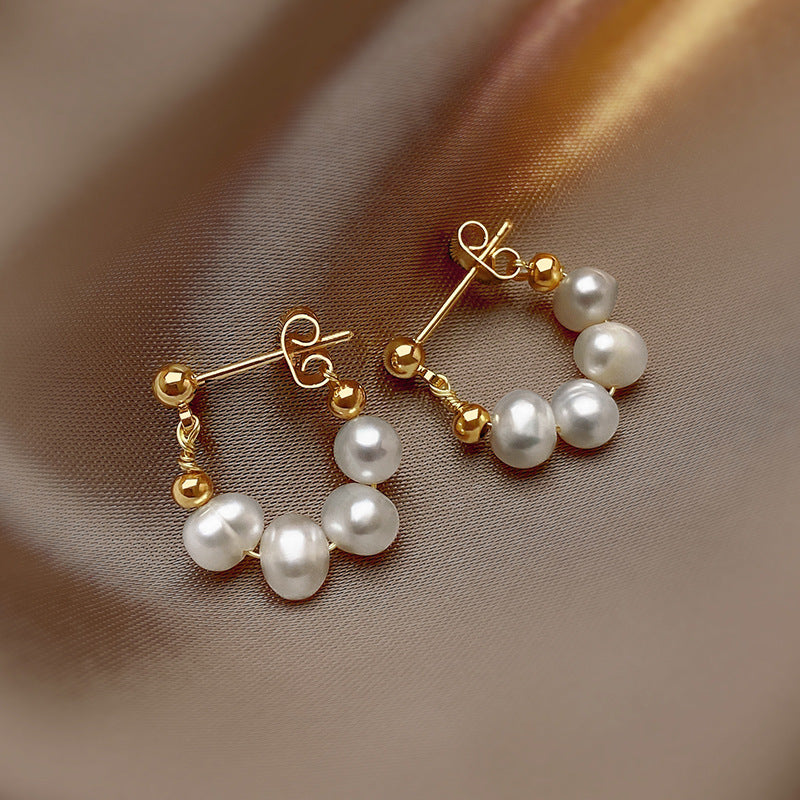 UNI-10854 - Pearl & Glam Gold - Earring