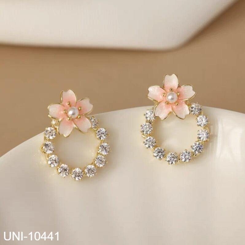 UNI-10441 - Sakura Flower Pearl - Earring