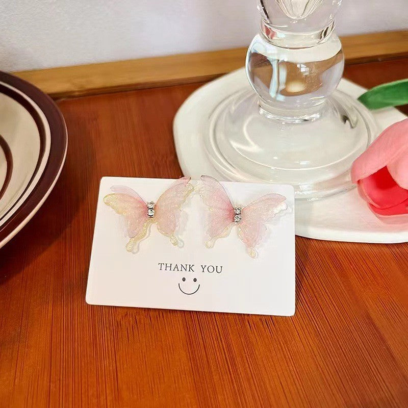 UNI-10371 - Pink Butterfly Earring