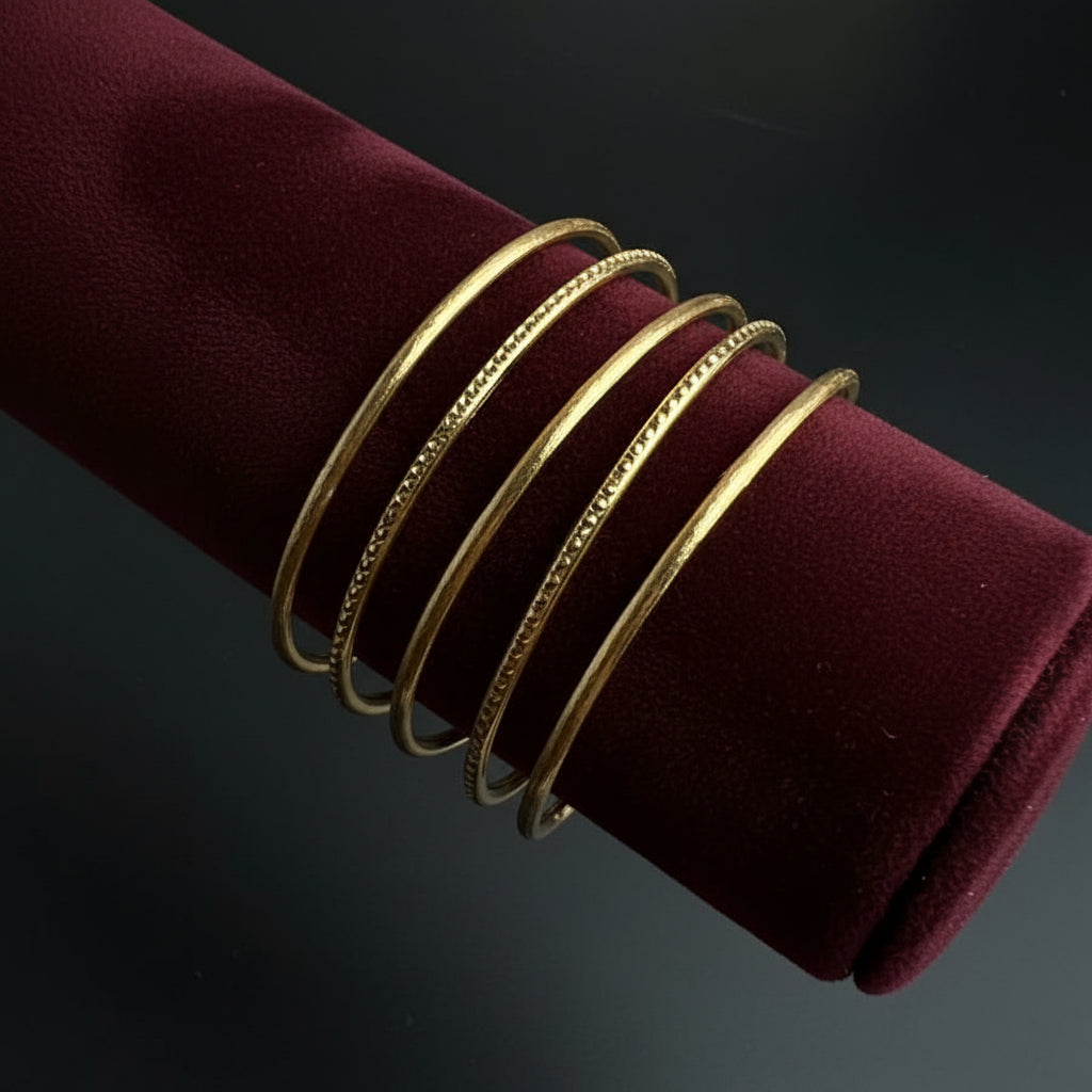 CH-117 - Luxury Gold - Bangle Set Of 5