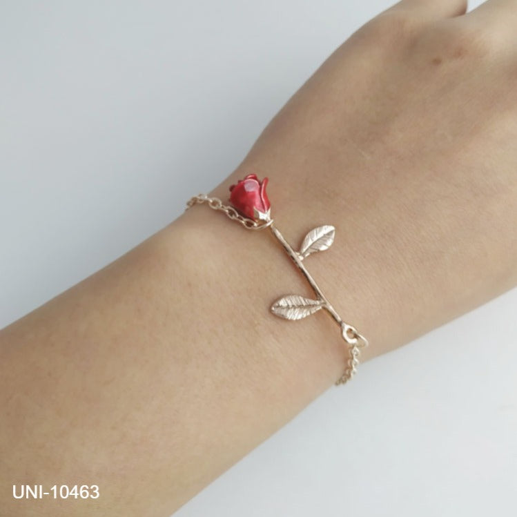UNI-10463 -  Rose Gold Rose Flower - Bracelet