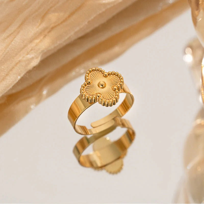 SS-11443-11450 - Luxury Gold & Silver Flower - Ring