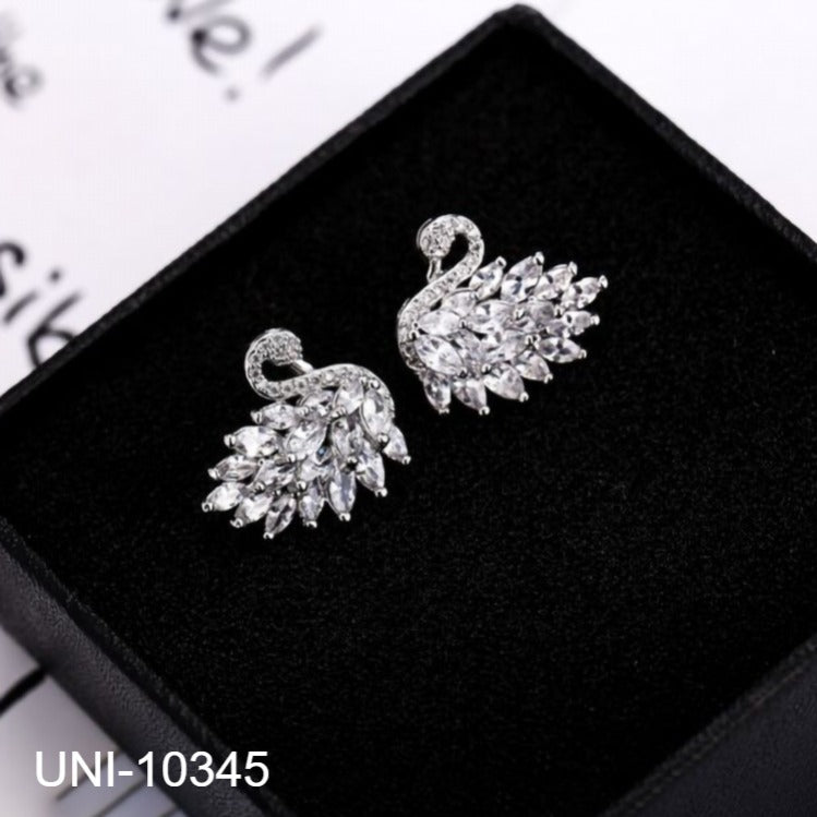 UNI-10345 - Crystal White Flamingo  - Earring