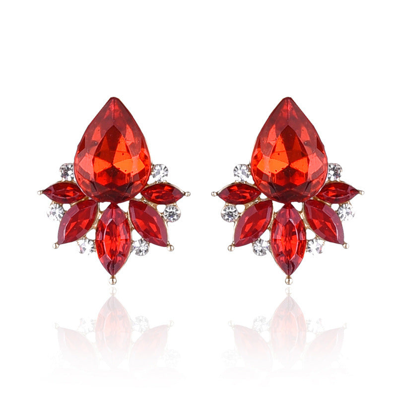UNI-11633 -  Red Fancy Crystal Diamond - Earring
