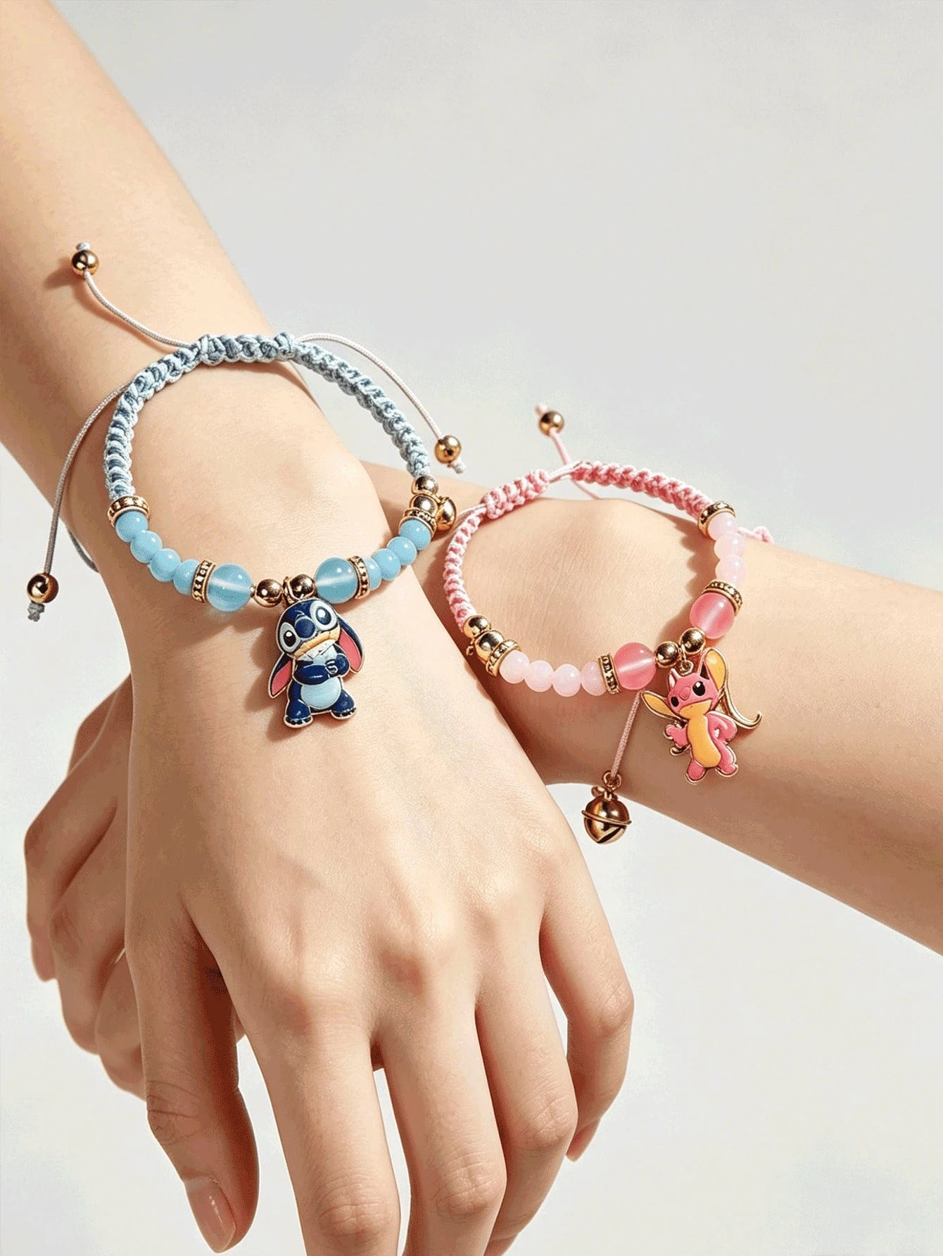 UNI-12437 -  Stitch Animal Couple Love - Bracelet Set of 2 Style 1