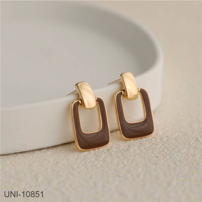 UNI-10851 - Brown Gold Glam - Earring