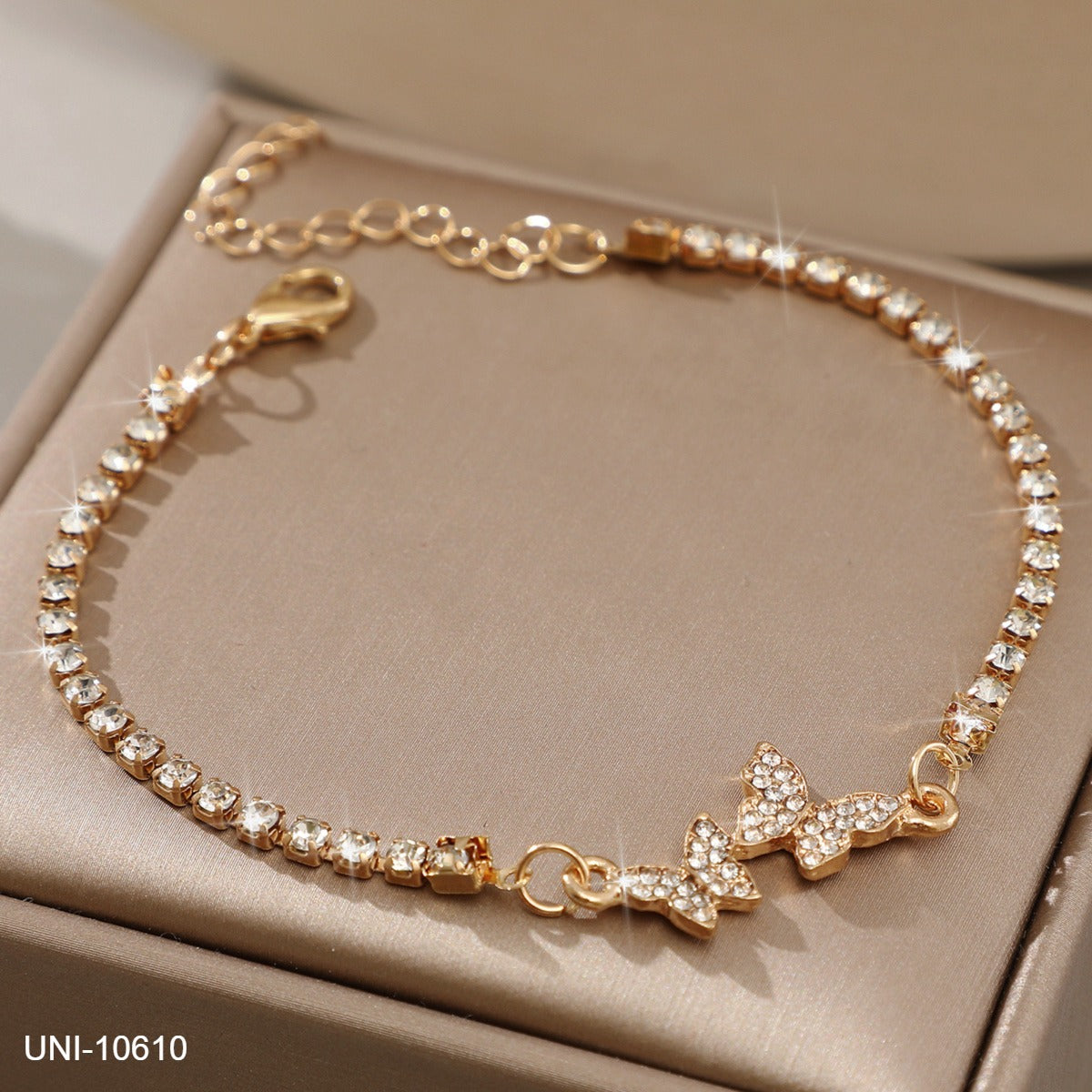 UNI-10610 - Gold Butterfly  - Bracelet