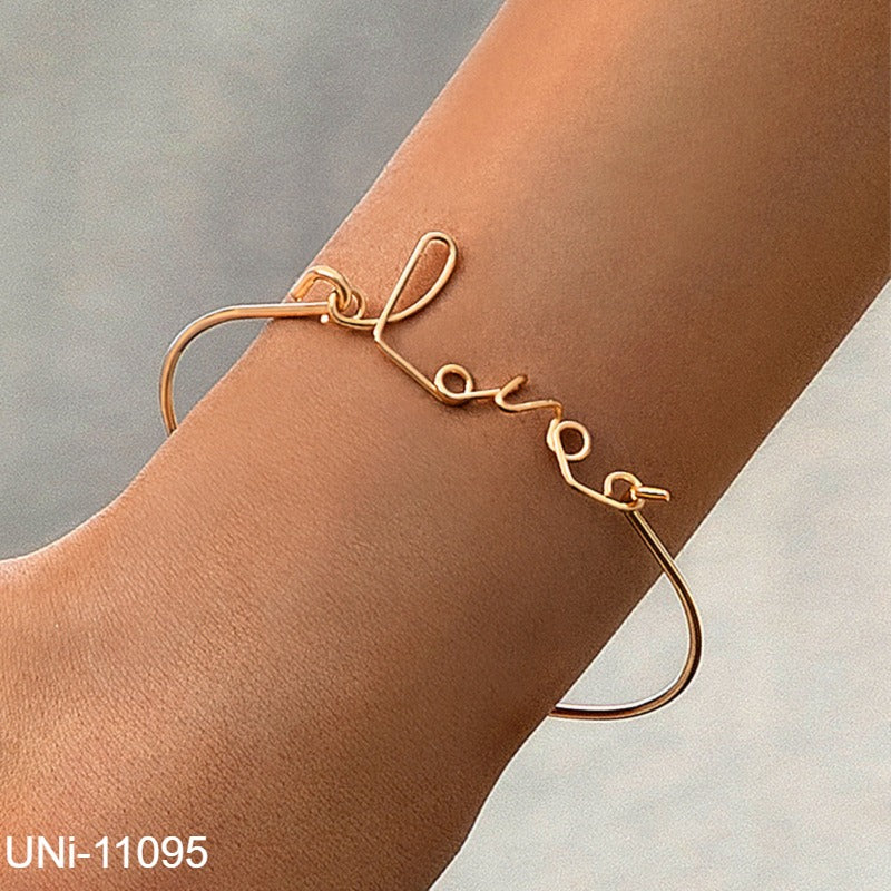 UNI-11095 - Love Gold Bangle - Bracelet