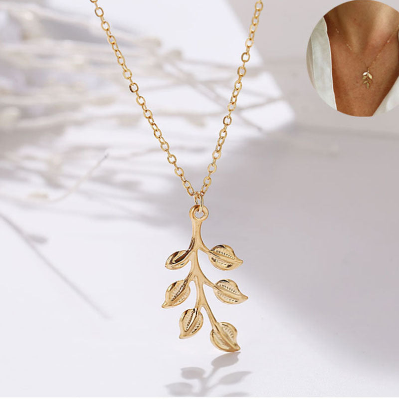 UNI-10523 - Gold Leaf  - Necklace