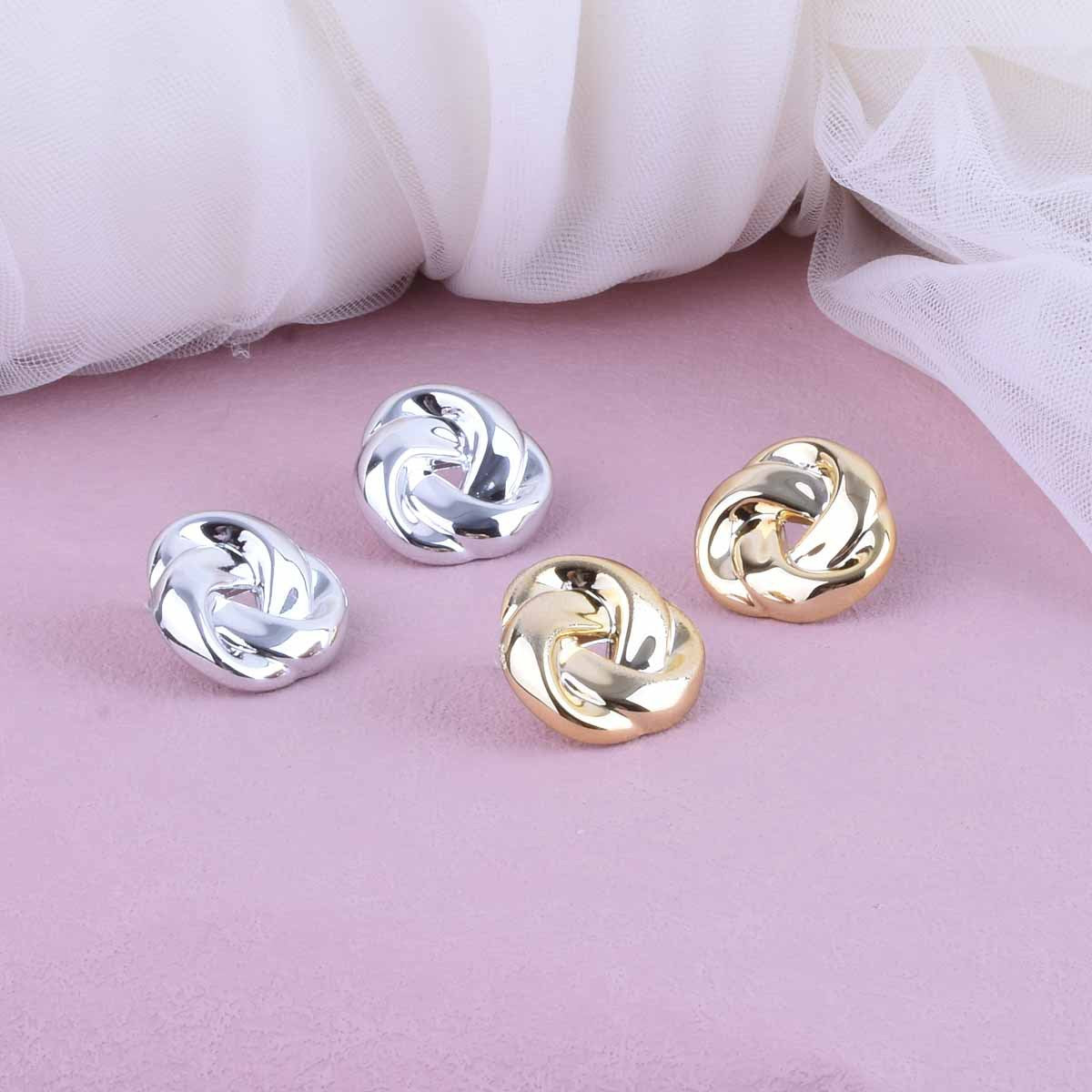 UNI-10532  - Gold Foil Twisted - Earring
