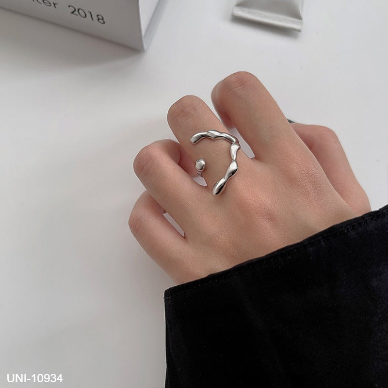 UNI-10934 - Geometric Silver - Ring Style 2