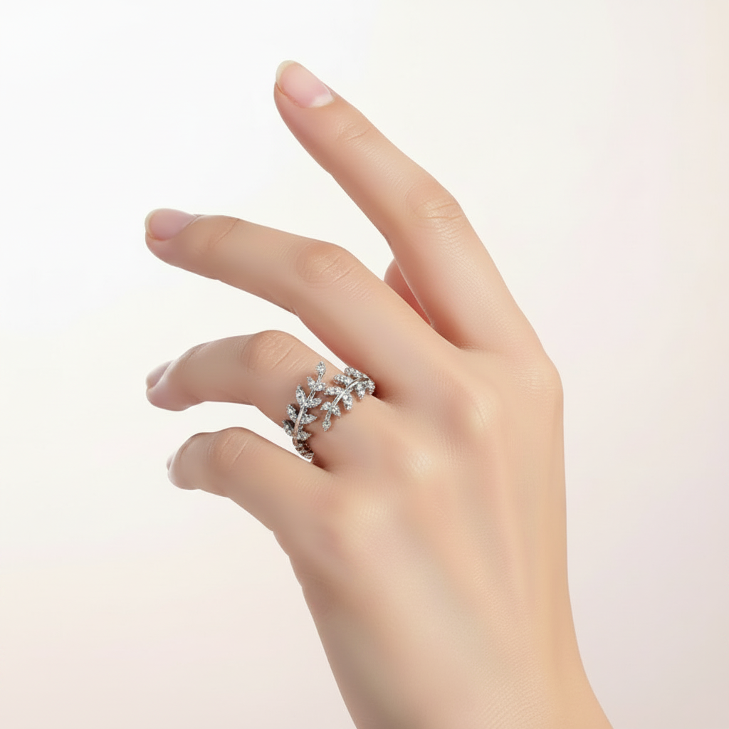 UNI-10175-7  - Blinky Leaves - Ring