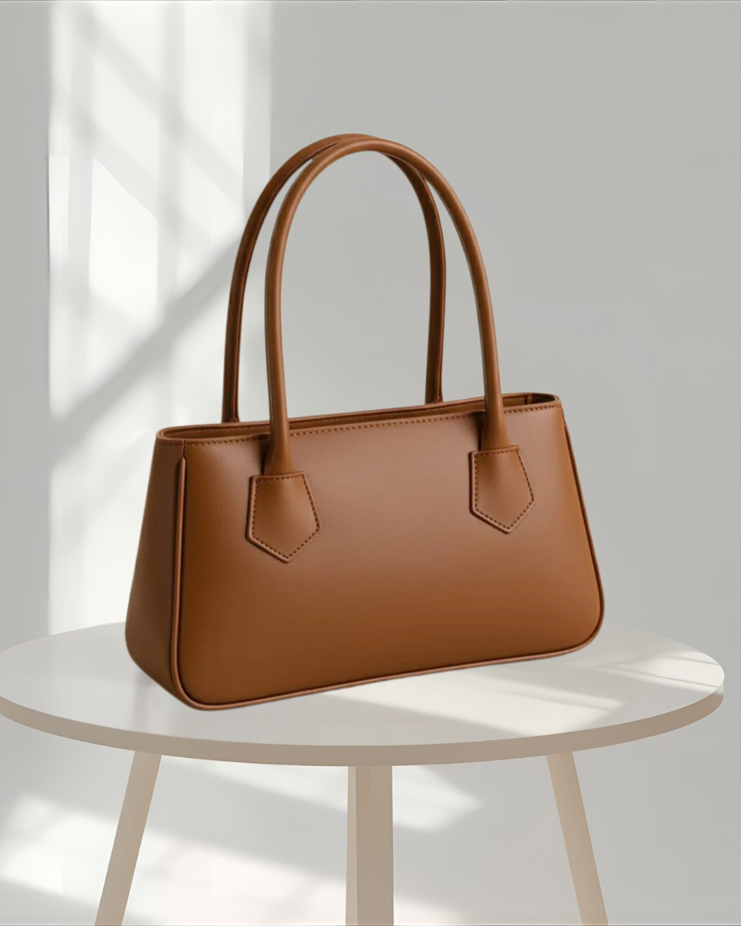 B-101 Brown Leather -  Hand Bag