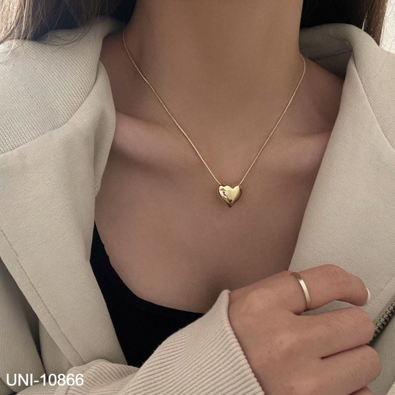 UNI-10866 - Gold Heart - Necklace