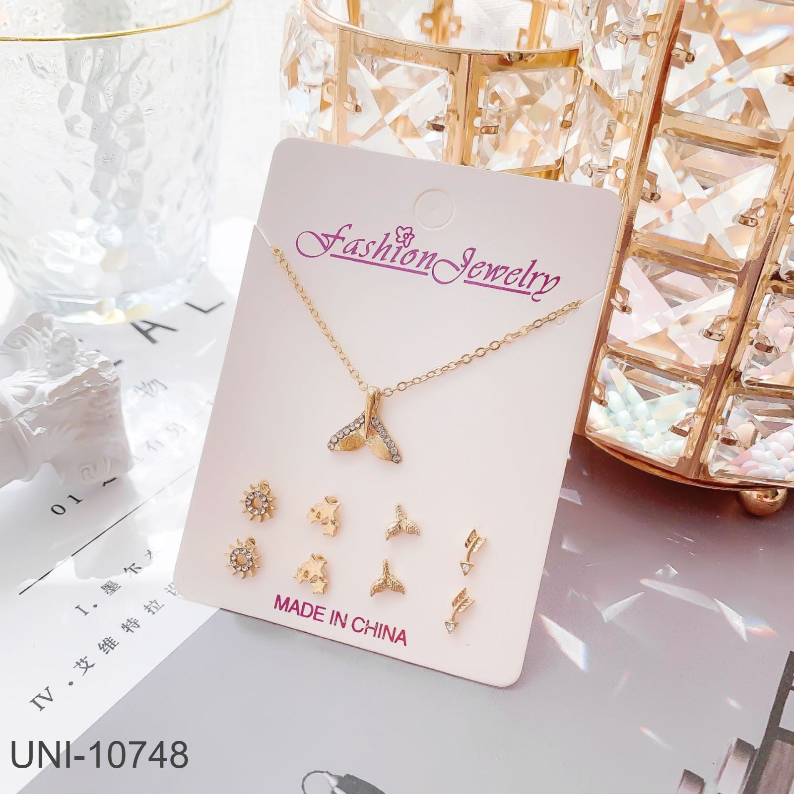 UNI-10748 - Mermaid Tail  Gold - Jewelry Set