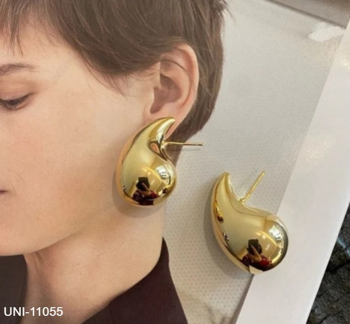 UNI- 11055 - Foiled Gold Drop - Earring
