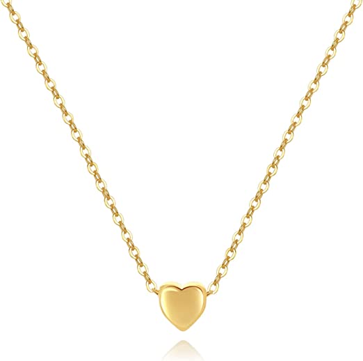 UNI-10618-2 -  Gold Foil Heart Stars - Necklace