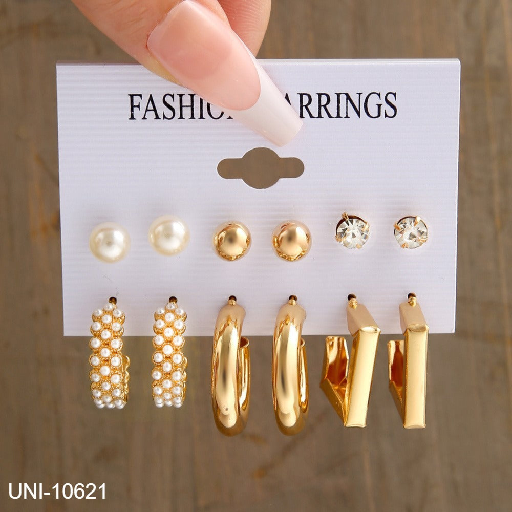 UNI-10621 - Fancy Hoop - Earrings Set Style 3