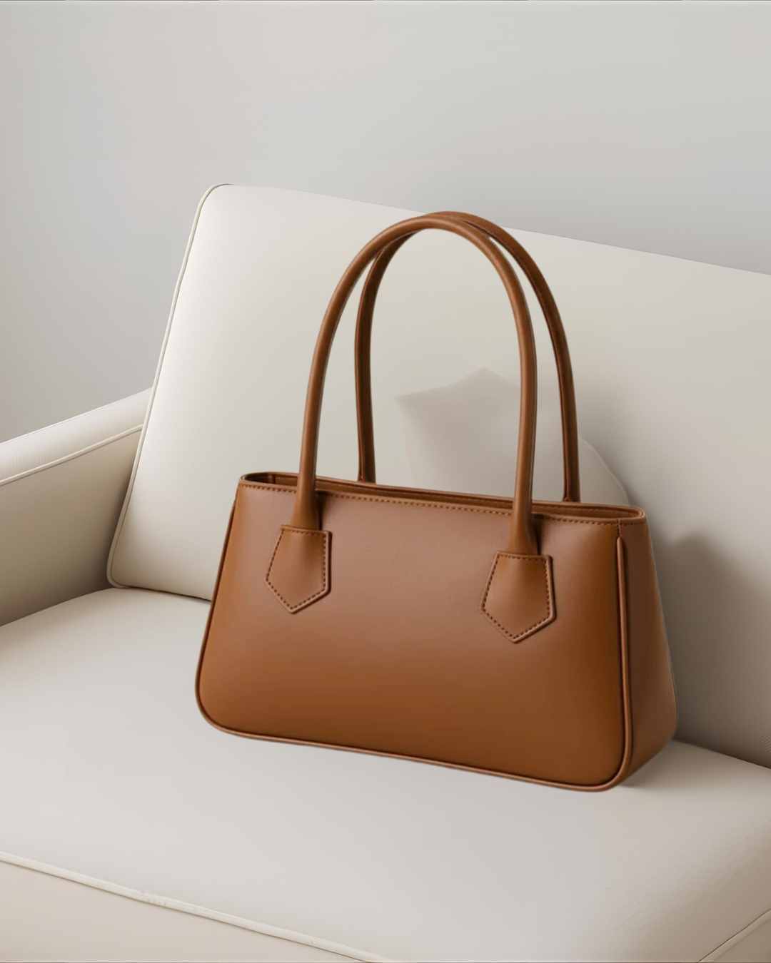 B-101 Brown Leather -  Hand Bag