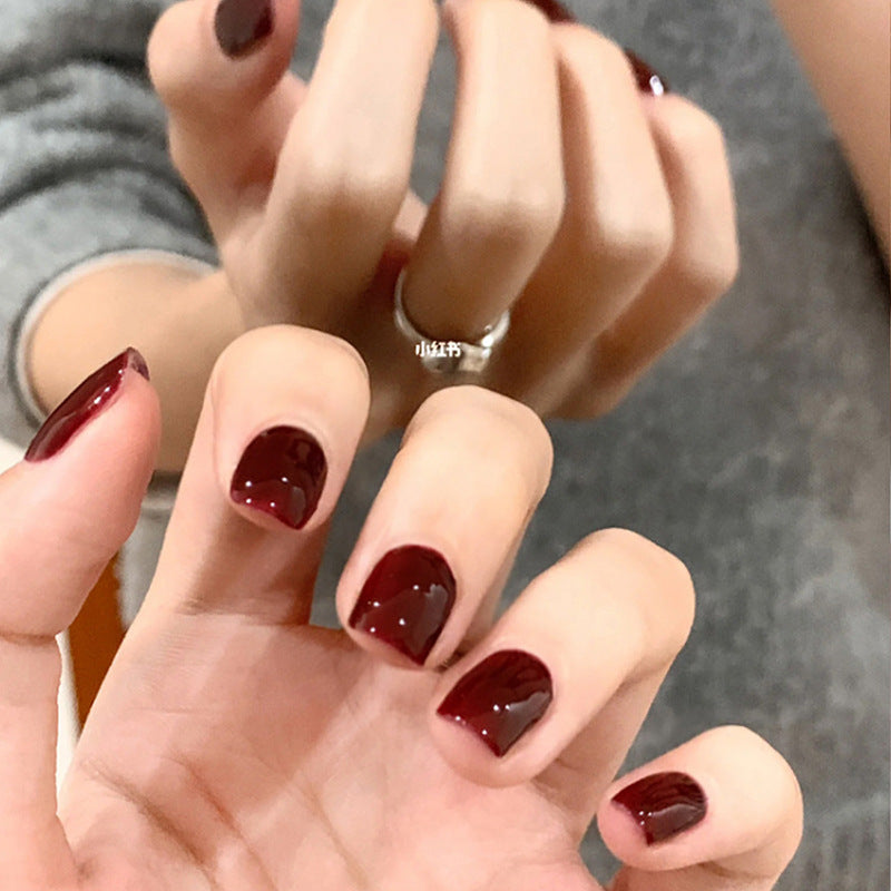 N-113 - Maroon - Press On Nail Set Of 24